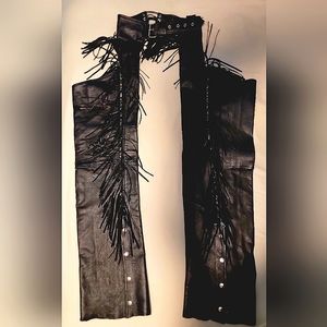 Womens chaps with fringe